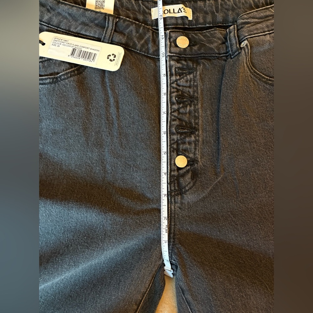 ROLLA'S Eastcoast Flare Black High-Rise Button-Fly Flared Jeans - Picture 7 of 10